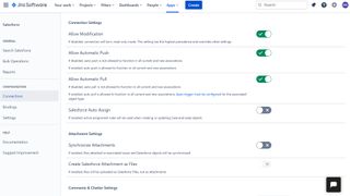 Jira 메뉴에서 Salesforce와 Jira 간에 데이터가 전송되는 방식 사용자 정의