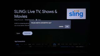 Sony TV 앱 설치 및 제거 방법