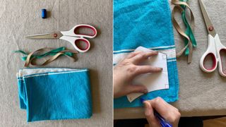 How to make a face mask with a dish towel
