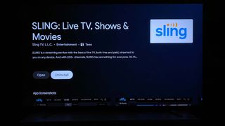 Sony TV 앱 설치 및 제거 방법