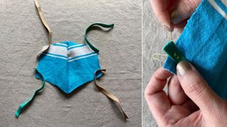 How to make a face mask with a dish towel