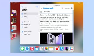 iPadOS 16의 스테이지 매니저