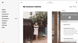 웹사이트 빌더 내 Squarespace의 온페이지 어시스턴트