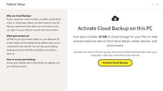 Norton Cloud Backup 사용 방법: Cloud Backup 활성화