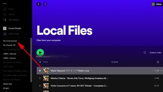 Spotify 데스크톱 앱의 스크린샷