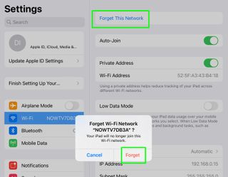 Wi-Fi 네트워크를 삭제하는 방법 - ipad forget