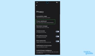 Android 12에서 개인 정보 대시보드에 액세스하는 방법: 2단계
