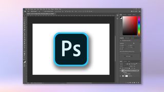 Adobe Photoshop에서 편집 중인 Adobe Photoshop 로고