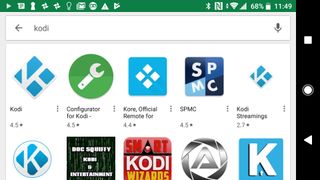 Google Play 스토어에 나타나는 Kodi 사진