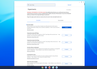 Chrome OS에서 활성화되는 플래그를 보여주는 Chromebook의 Steam