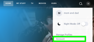 Hulu를 취소하는 방법 — 계정을 선택합니다.