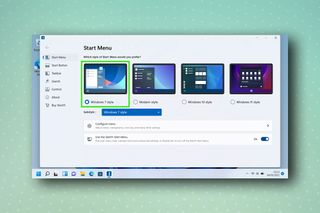 Windows 11 시작 메뉴를 변경하는 방법에 대한 기사를 나타내는 Start11 소프트웨어