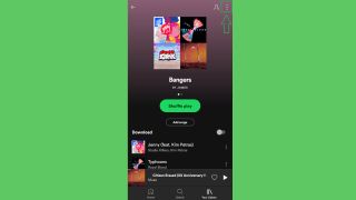 Android의 Spotify에서 노래를 다운로드하는 방법 1단계: 재생 목록에서 메뉴 열기