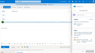 Outlook에서 Salesforce 앱을 사용하여 Salesforce에 Outlook 이메일을 기록합니다.