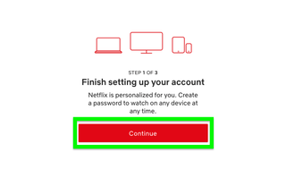 넷플릭스 가입 3. 계속을 클릭합니다.