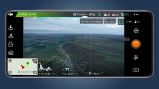 Android 휴대폰의 DJI Fly 앱 스크린샷