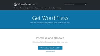 WordPress.org의 다운로드 페이지