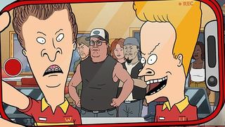 가짜 맥도날드 유니폼을 입은 Beavis와 Butthead