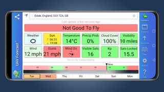 Android 휴대폰의 UAV Forecast 스크린샷