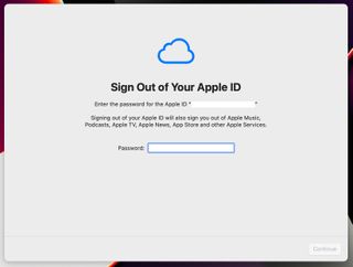 macOS Apple ID 로그아웃