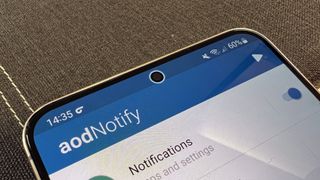 Samsung Galaxy S22 Plus에서 실행되는 aodNotify의 이미지