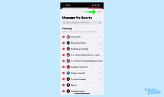 iOS 16의 iPhone 뉴스 앱에서 내 스포츠를 설정하는 방법