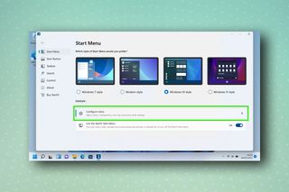 Windows 11 시작 메뉴를 변경하는 방법에 대한 기사를 나타내는 Start11 소프트웨어