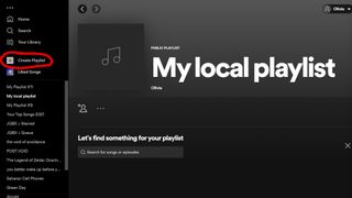 Spotify 데스크톱 앱의 스크린샷