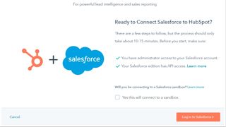 Salesforce 통합을 위한 Hubspot 커넥터 마법사