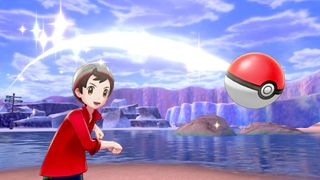 Pokémon Sword or Shield: PokéBall을 던지는 트레이너