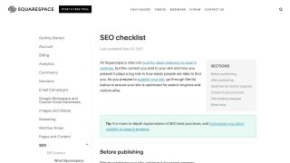 Squarespace의 SEO 체크리스트