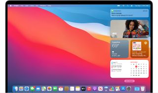 macOS 12 Monterey의 사이드바에 있는 위젯