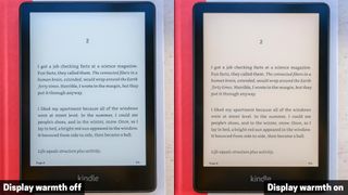 디스플레이 따뜻함을 껐다가 켜는 Kindle Paperwhite 2021