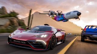 스포츠카와 비행기가 등장하는 Forza Horizon 5