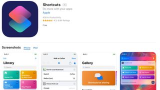 App Store의 iOS 앱 바로 가기