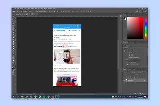 Adobe Photoshop에서 배경을 추가하는 데 필요한 단계를 보여주는 스크린샷