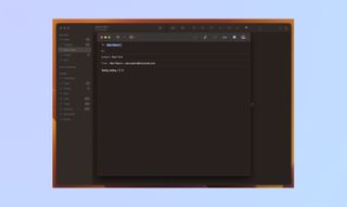 보낸 이메일을 표시하고 편집할 준비가 된 macOS Ventura Mail 클라이언트