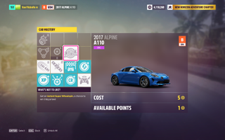 Forza Horizon 5 스킬 포인트