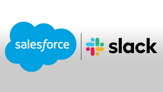 Salesforce 및 Slack 로고