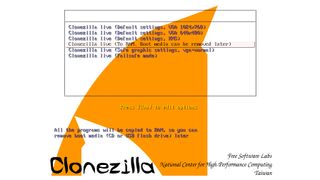 2. 백업 드라이브 준비 및 Clonezilla 부팅