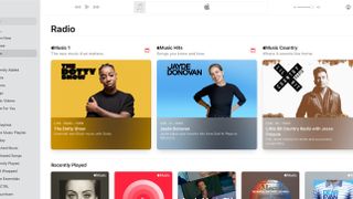 Apple 음악 라디오 섹션