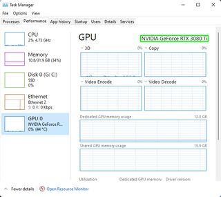 작업 관리자 GPU