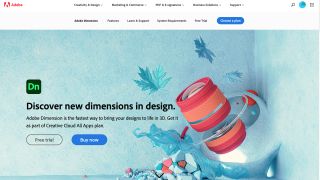 Adobe Dimension 웹 사이트