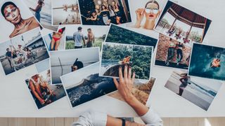 laying on their images on a table