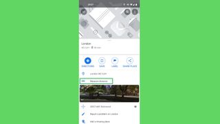 모바일에서 Google 지도로 거리를 측정하는 방법 3단계: 거리 측정을 탭합니다.