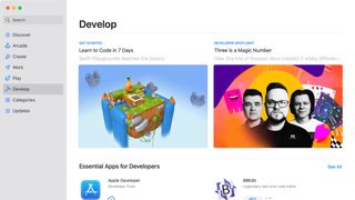 Mac App Store 개발 섹션