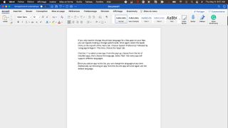 프랑스어를 기본 언어로 사용하는 Microsoft Word