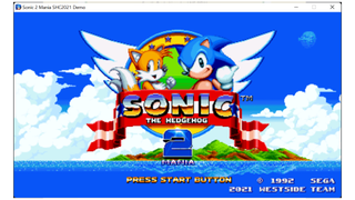 Sonic 2 Mania 모드 타이틀 화면