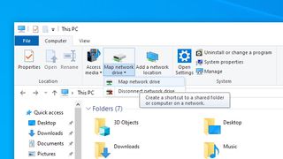 Windows 10에서 네트워크 드라이브를 매핑하는 방법: 네트워크 드라이브 매핑 버튼
