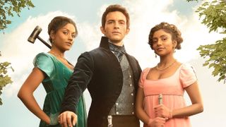 Bridgerton 시즌 2의 Jonathan Bailey, Simone Ashley 및 Catherine Chandran